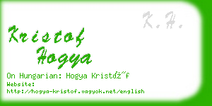 kristof hogya business card